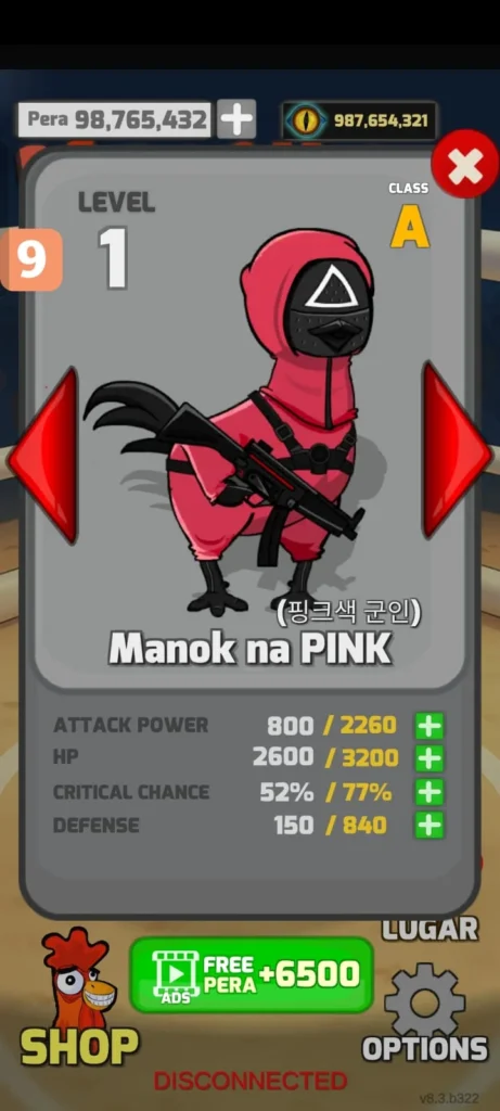 manok na pula mod class chicken unlocked