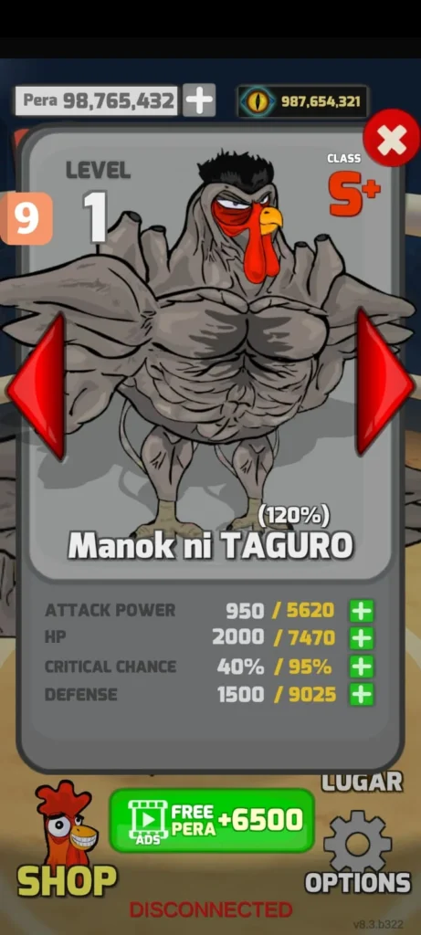 manok na pula mod class plus chicken unlocked
